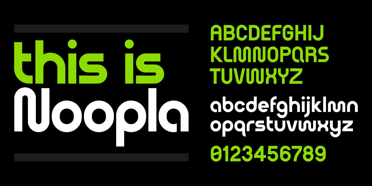 Пример шрифта Noopla #5